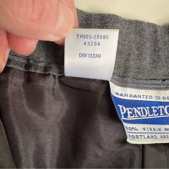 Pendleton Vintage High Rise Fully Lined Gray Wool Pant Made in USA Size 29 - Picture 8 of 10